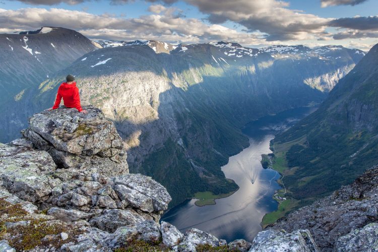 Blick auf norwegische Fjorde