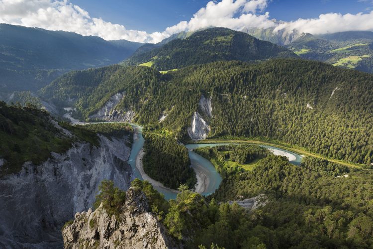 Blick auf die Rheinschlucht