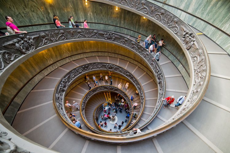 Spektakuläre Wendeltreppe in Vatikanischen Museum