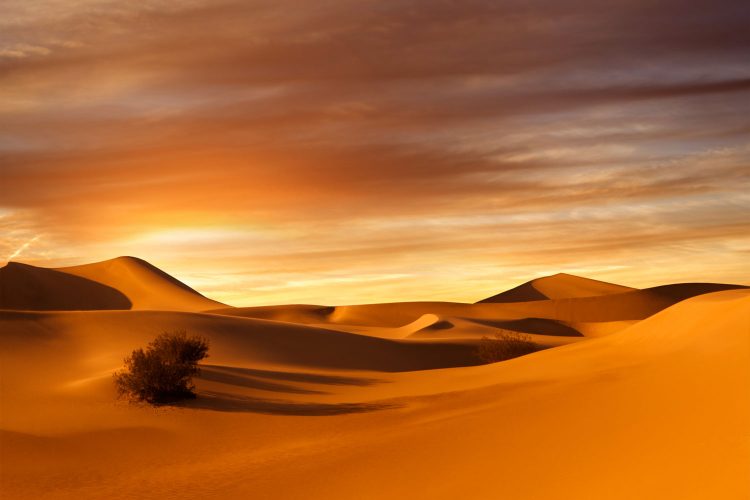 Sonnenuntergang in der Sahara