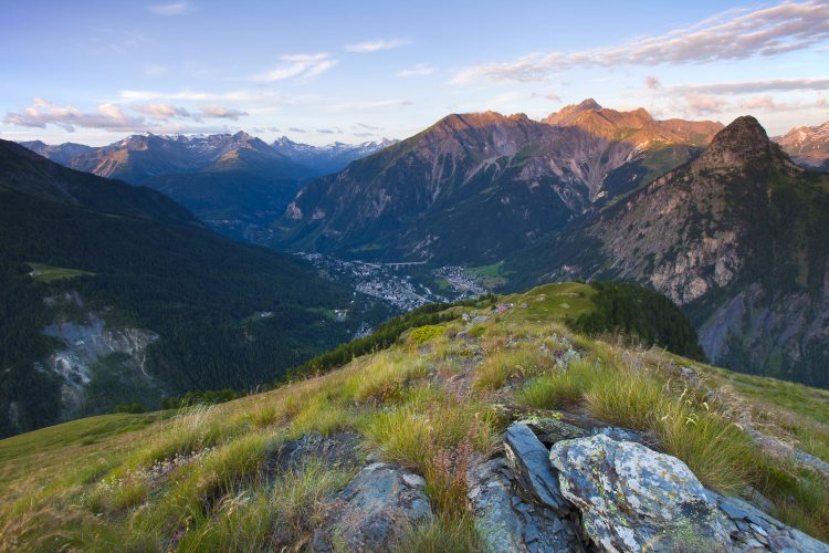 Blick auf Courmayeur