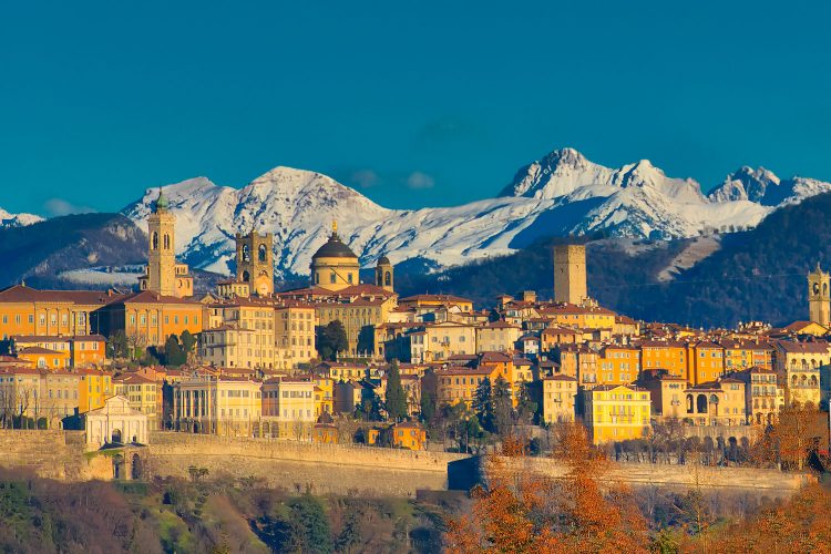 Blick auf Bergamo