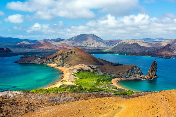 Blick von der Galapagos-Insel Bartolomé