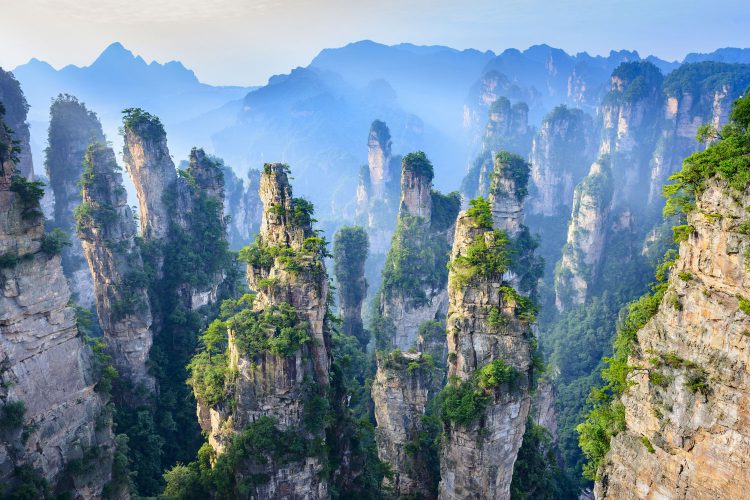 Einzigartiges Landschaftsbild im Zhangjiajie Nationalpark