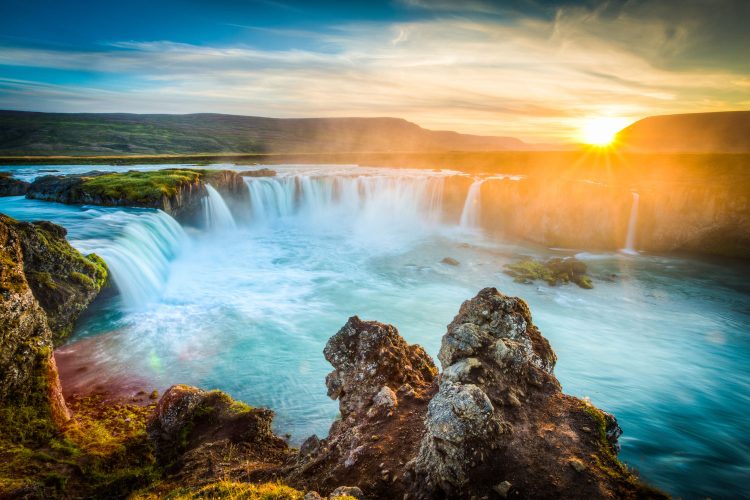 Wasserfall in den West-Fjorden