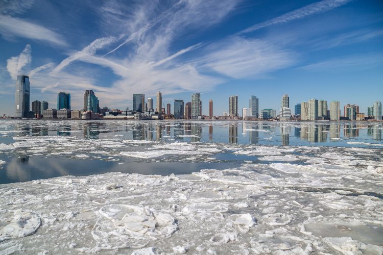 Eisschollen auf dem Hudson