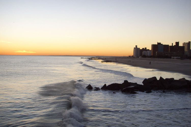 Strand von Coney Island im Winter